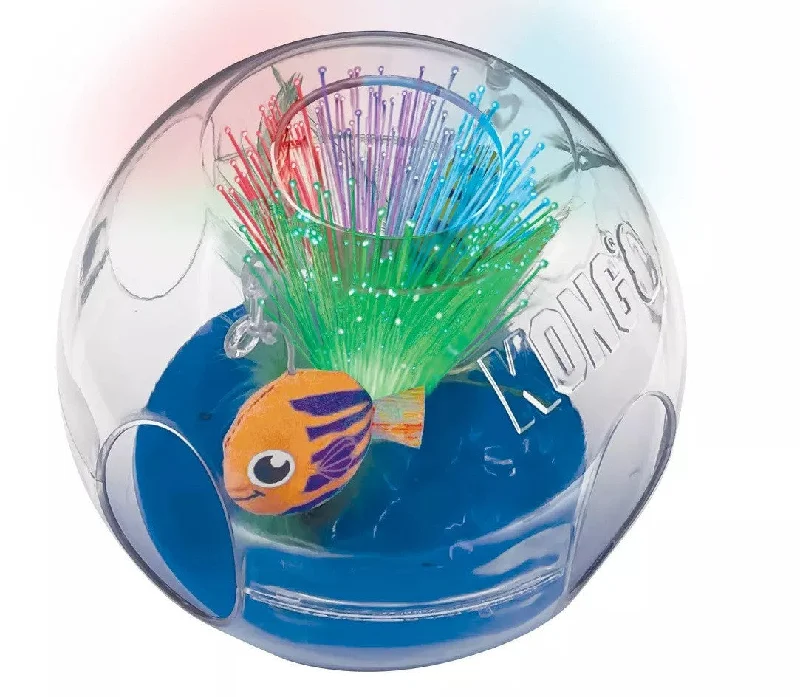 KONG Jucărie pentru pisici, Minge luminoasă, Bat-A-Bout, 15cm