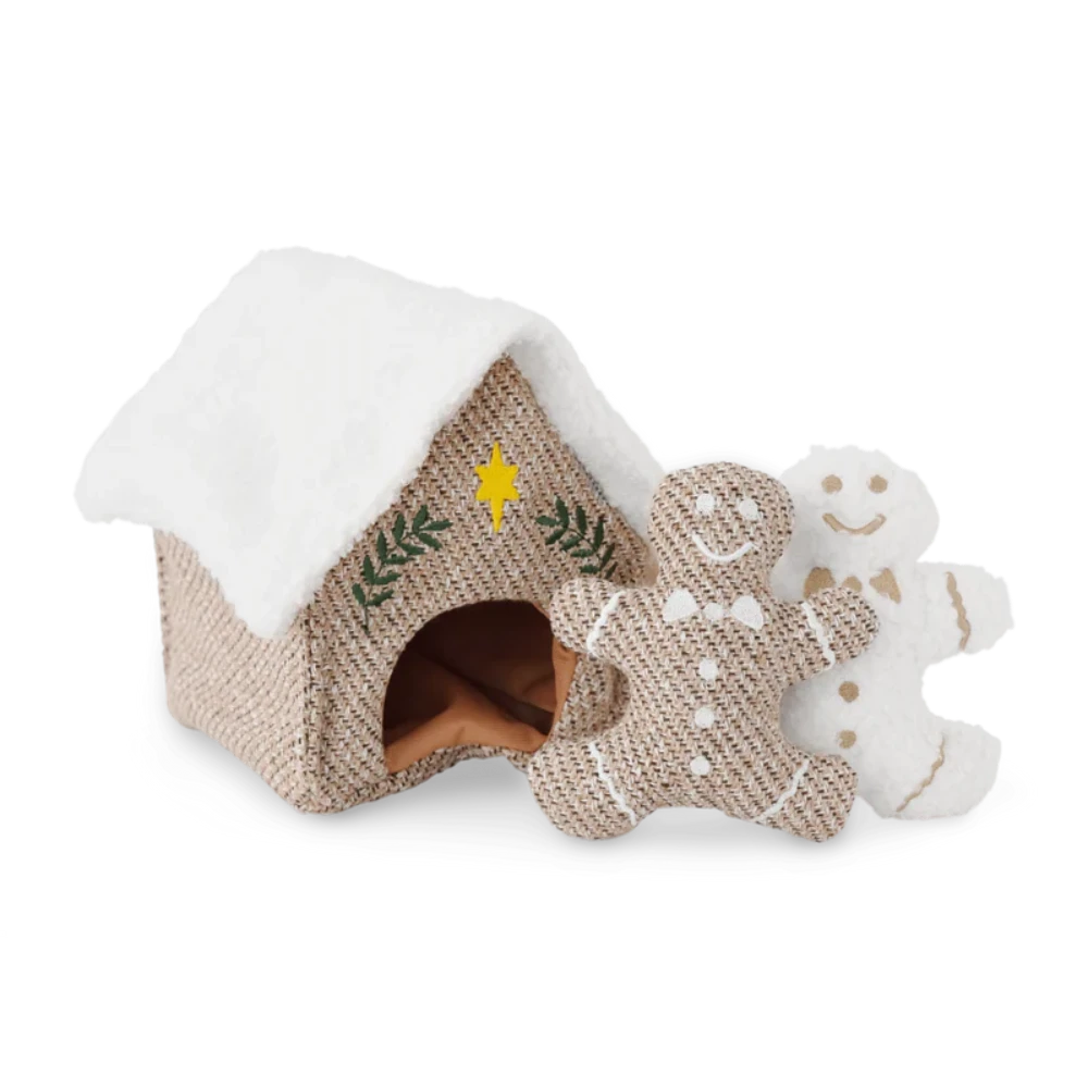 Gingerbread House Set of 3 Pcs Dog Toy