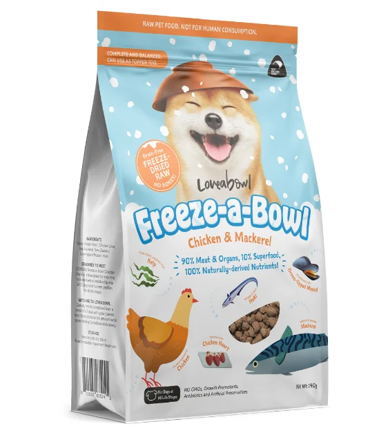 Loveabowl Freeze Dried Chicken & Mackerel Dry Dog Food