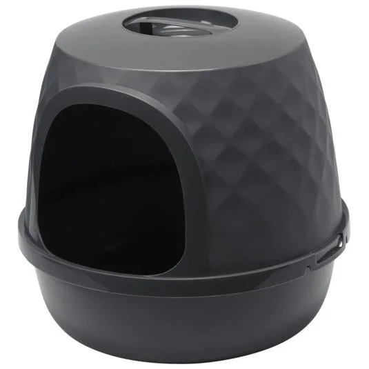 Moderna Diamond Closed Litter Box Ebony