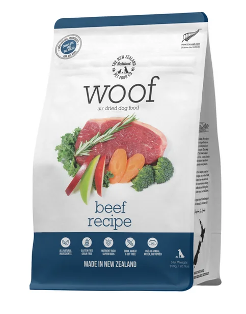 New Zealand Pet Food Co. Woof Air Dried Food Beef *SPECIAL ORDER*