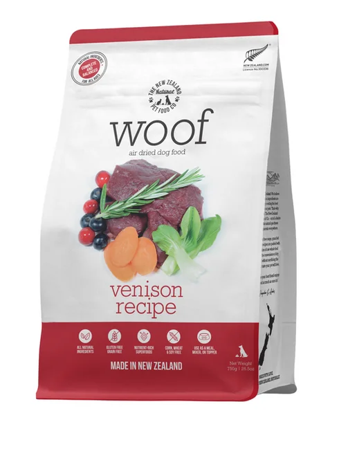 New Zealand Pet Food Co. Woof Air Dried Food Venison *SPECIAL ORDER*