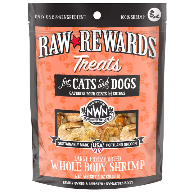 Northwest Naturals Raw Rewards - Freeze Dried Treats For Cats & Dogs - Shrimp