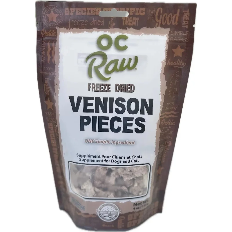 OC Raw Venison Freeze Dried Dog Treats 4oz