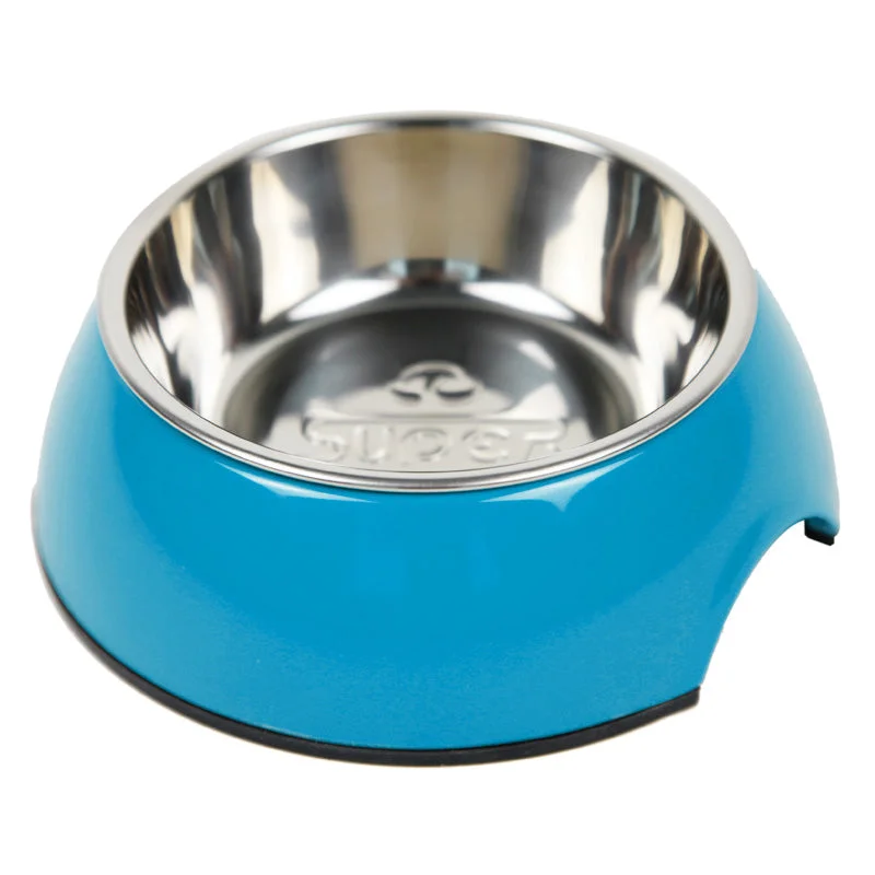 Ocean Blue Melamine Bowl with Stainless Steel Insert