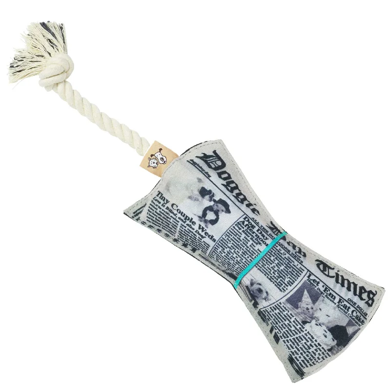 Speckle & Spot Newspaper Rope Dog Toy