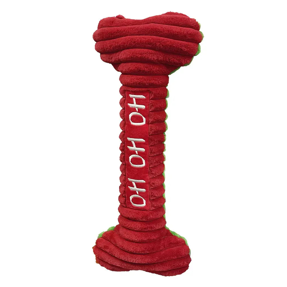 PetLou Christmas HO HO HO Bone Holiday Dog Toys 28"