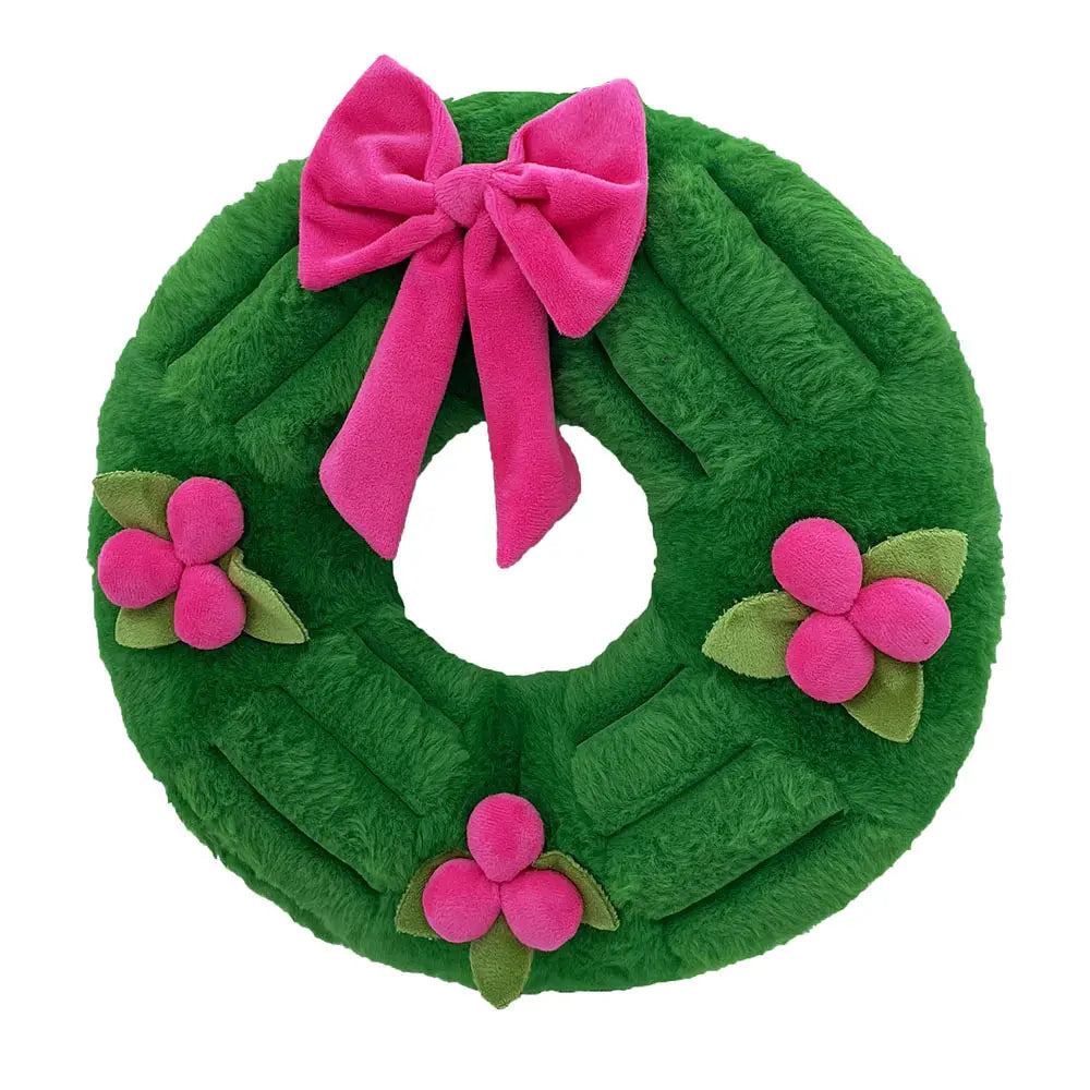 PetLou Christmas Wreath Holiday Dog Toys 15"