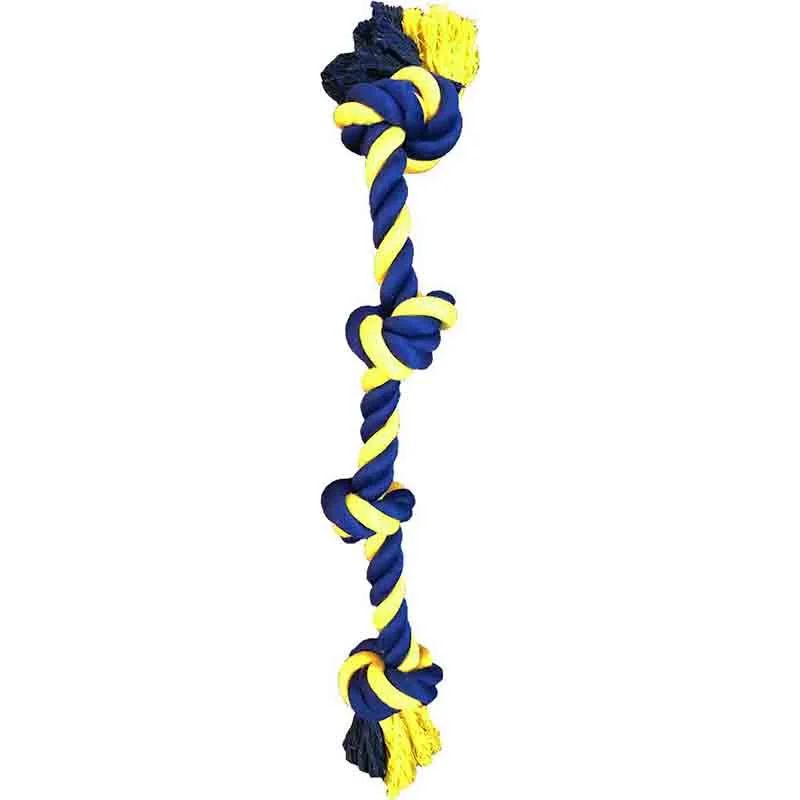 Petsport Large Four Knot Cotton Rope Dog Toy, 63 cm