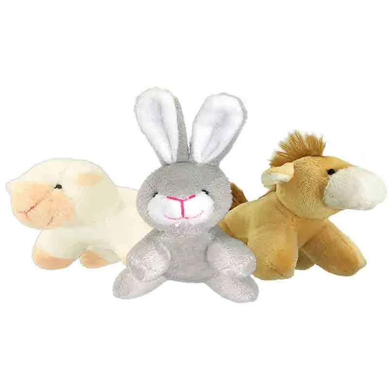 Petsport Tiny Tots Barn Buddies Plush Assorted Dog Toy, 10 cm