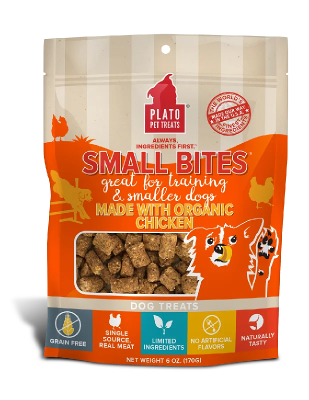 Plato Dog Small Bites Organic Chicken Grain Free