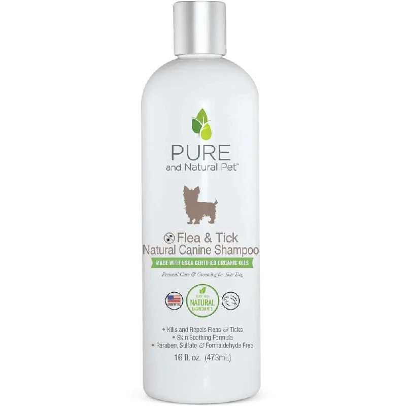 Pure and Natural Dog Flea & Tick Shampoo 16oz