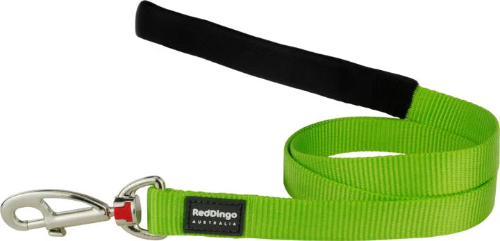 Red Dingo Leash Lime Green Medium 20mm 6ft