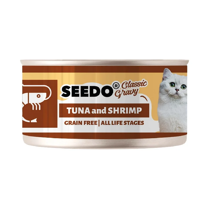 Seedo Classic Gravy Tuna & Shrimp in Gravy Wet Cat canned food