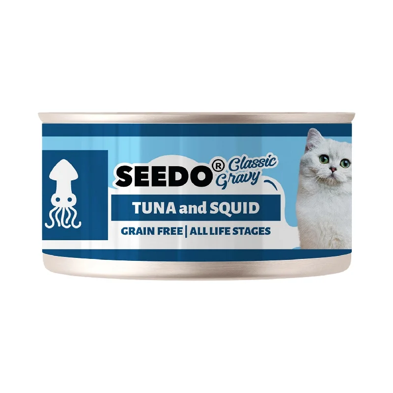 Seedo Classic Gravy Tuna & Squid in Gravy Wet Cat canned food