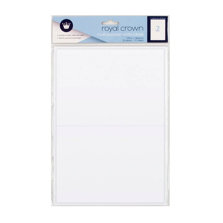 Multi Purpose White Labels, 20pk