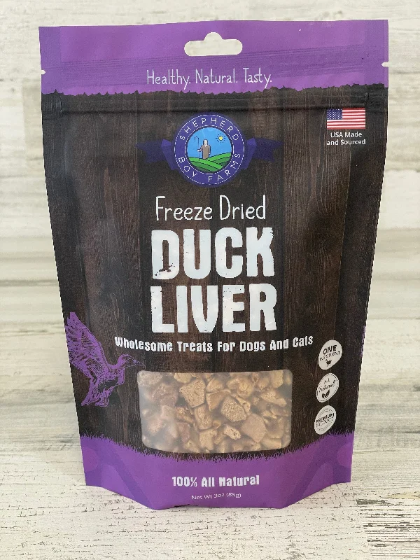 Shepherd Boy Farms Freeze-Dried Duck Liver Treats 3oz