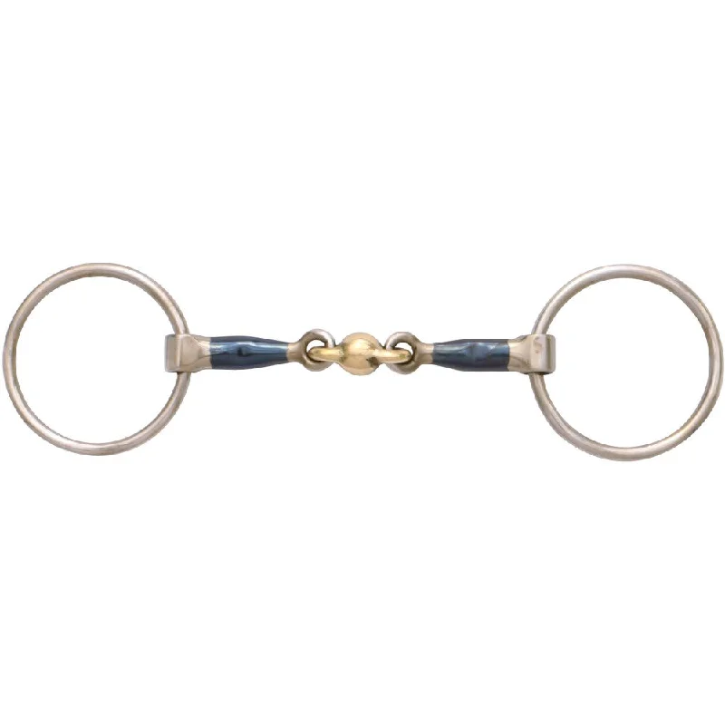 Shires Blue Alloy Loose Ring with Lozenge Bit