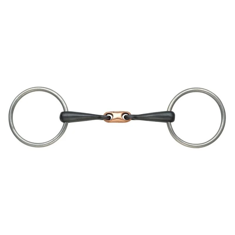 Shires Copper Lozenge Snaffle with Sweet Iron Mouth Bit