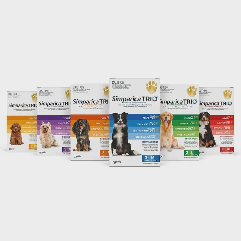 SIMPARICA TRIO FLEA, TICK & WORM CHEWABLE TREATMENT (3 PK)