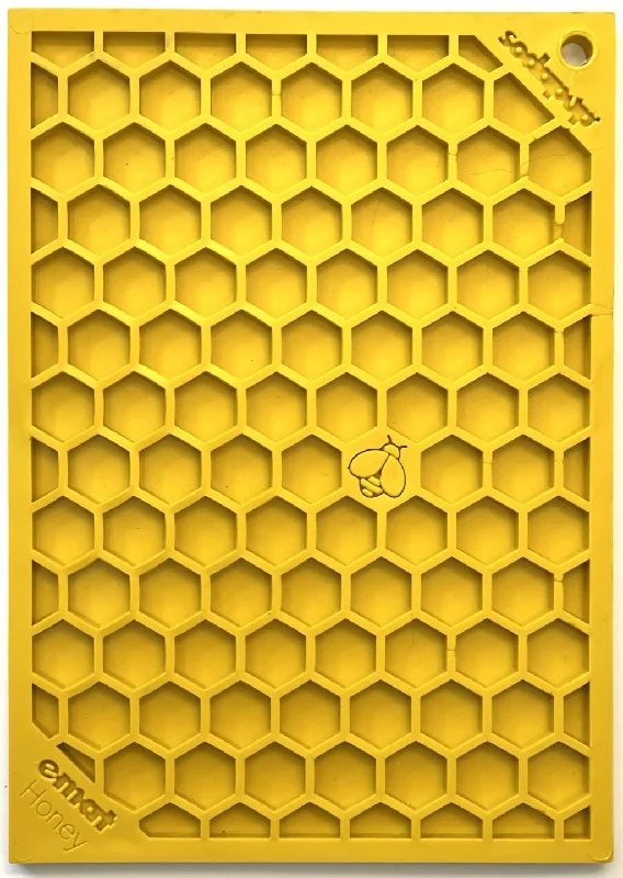 SodaPup Licking Mat Honeycomb Yellow Small