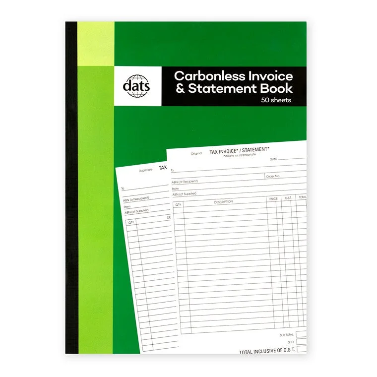 Carbonless Invoice & Statement Book, A4, 50 sheets