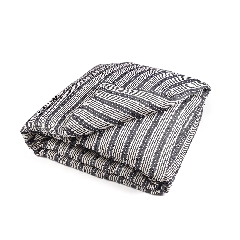 Tack Stripe Linen Duvet Cover