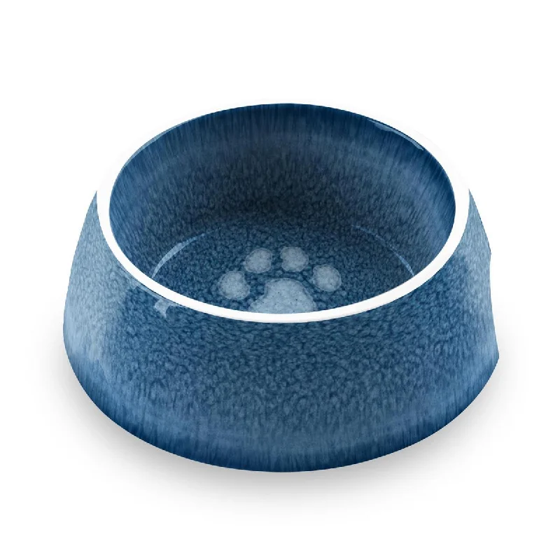 TarHong Indigo Impressions Paw Bowl Blue