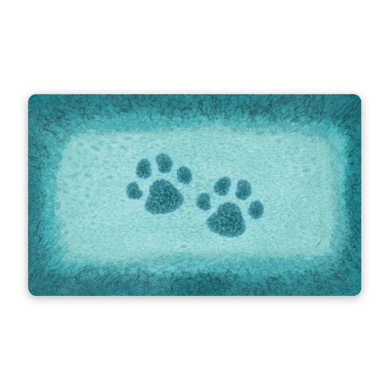 TarHong Paw Print Reactive Pet Placemat, 11.5" x 19"