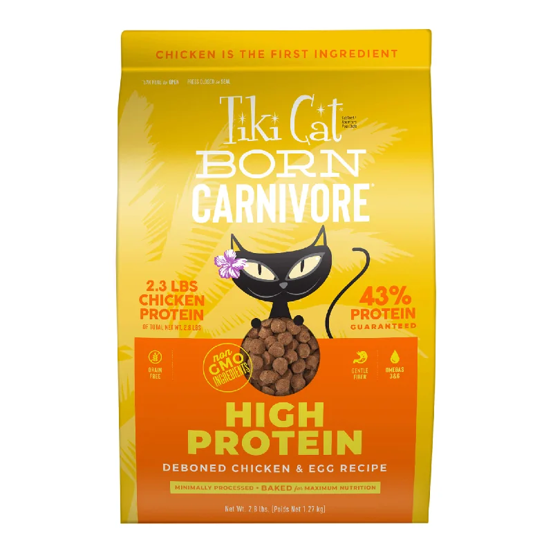 Tiki Cat Born Carnivore High Protein Dry Cat Food, Deboned Chicken & Egg