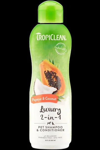 Tropiclean 2 in 1 Shampoo 20 OZ