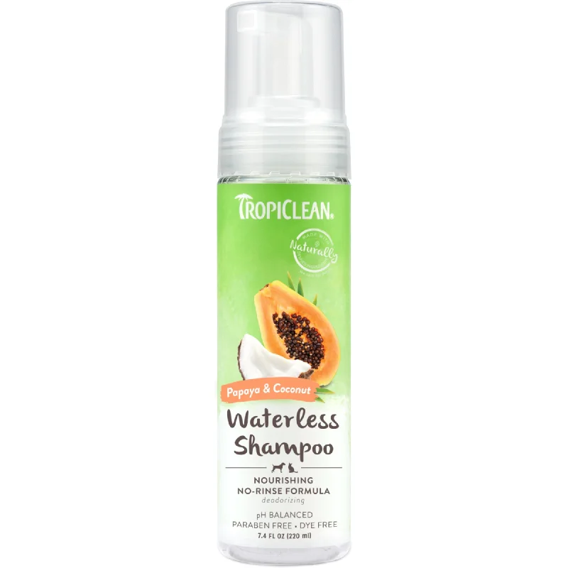 TROPICLEAN Papaya and Coconut Waterless Shampoo for Pets