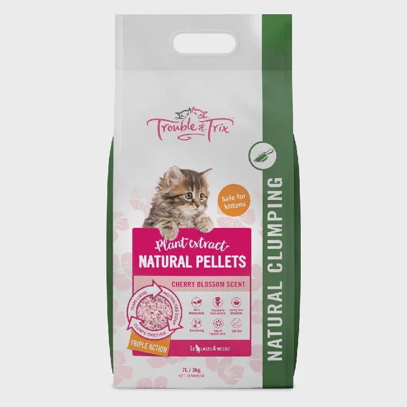 TROUBLE & TRIX CHERRY TOFU BLOSSOM NATURAL PELLETS