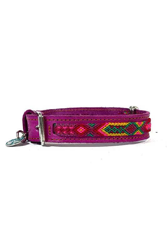 Tulum Handmade Cabos Pink Dog Collar