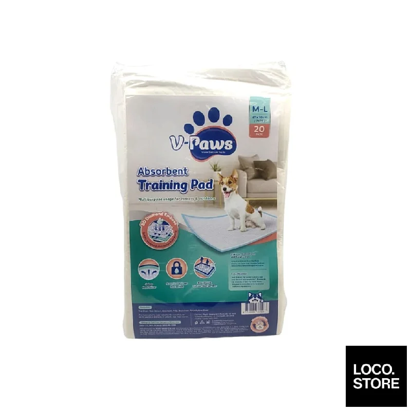 V-Paws Pets Absorbent Training Pad M-L 20 Pads