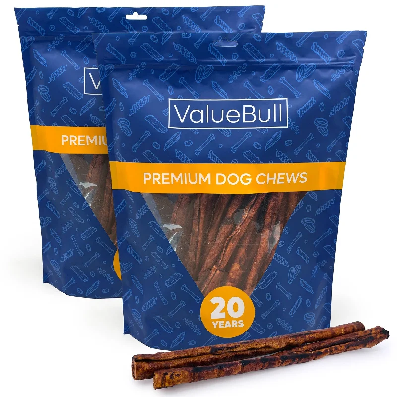 ValueBull USA Retriever Rolls for Small Dogs, Premium Rawhide, Thin 10 Inch, Natural Beef Flavor, 50 Count