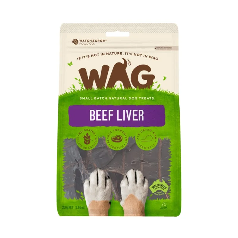 WAG Beef Liver Air Dried Dog Treats 200g