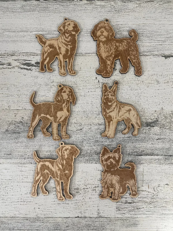 Wooden Dog Breed Ornament