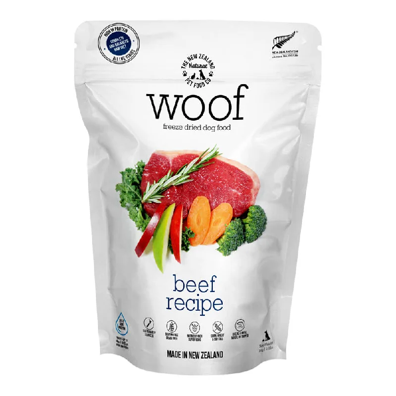 Woof Beef Freeze Dried Dog Food, 2.2 lb