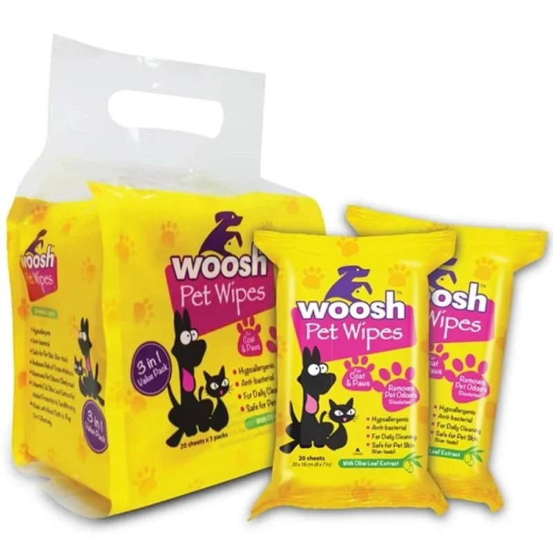 [10% OFF] Woosh Pet Wet Wipes 60 Sheets